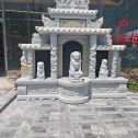 中卫芝麻白中国黑石材套墓 花岗岩墓碑