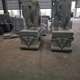 中卫芝麻灰花岗岩对象 芝麻白芝麻灰大象